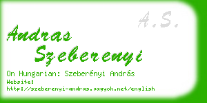 andras szeberenyi business card