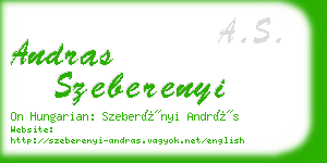 andras szeberenyi business card